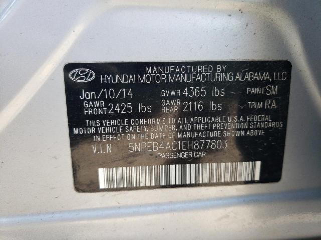 Photo 10 from auction – 2014 HYUNDAI SONATA GLS with VIN 5NPEB4AC1EH877803