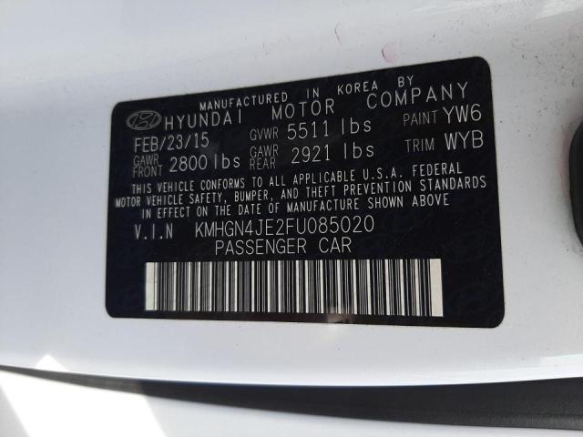 Photo 10 from auction – 2015 HYUNDAI GENESIS 3. with VIN KMHGN4JE2FU085020