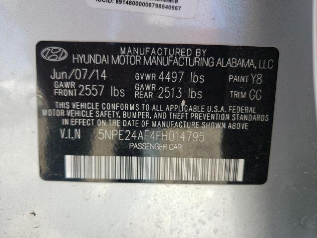 Photo 10 from auction – 2015 HYUNDAI SONATA SE with VIN 5NPE24AF4FH014795