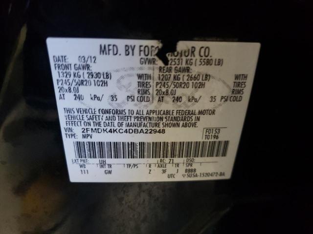 Photo 10 from auction – 2013 FORD EDGE LIMIT with VIN 2FMDK4KC4DBA22948