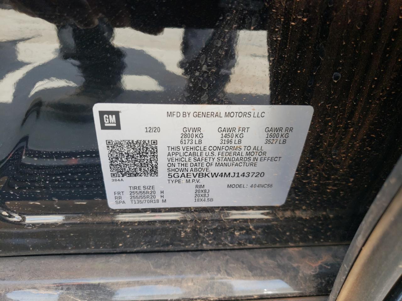 Photo 10 from auction – 2021 BUICK ENCLAVE PR with VIN 5GAEVBKW4MJ143720
