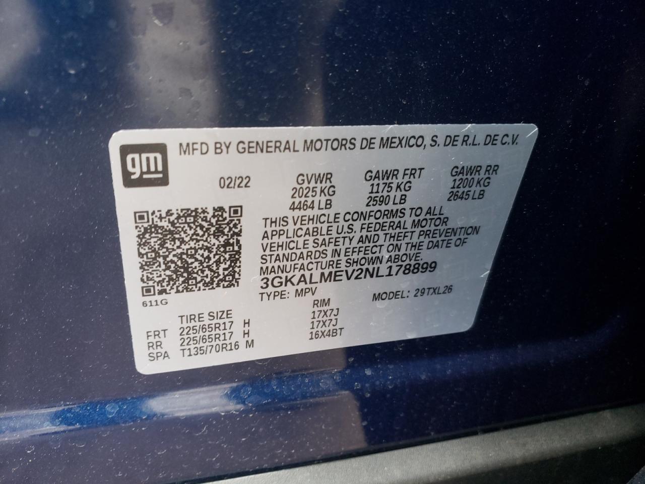 Photo 10 from auction – 2022 GMC TERRAIN SL with VIN 3GKALMEV2NL178899