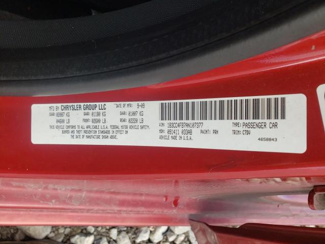 Photo 10 from auction – 2010 DODGE AVENGER SX with VIN 1B3CC4FB7AN107377