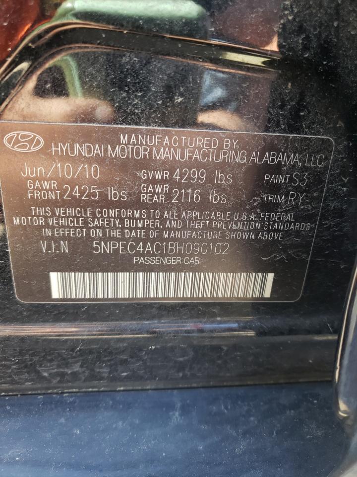 Photo 10 from auction – 2011 HYUNDAI SONATA SE with VIN 5NPEC4AC1BH090102