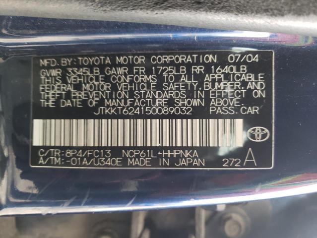 Photo 10 from auction – 2005 TOYOTA SCION XA with VIN JTKKT624150089032