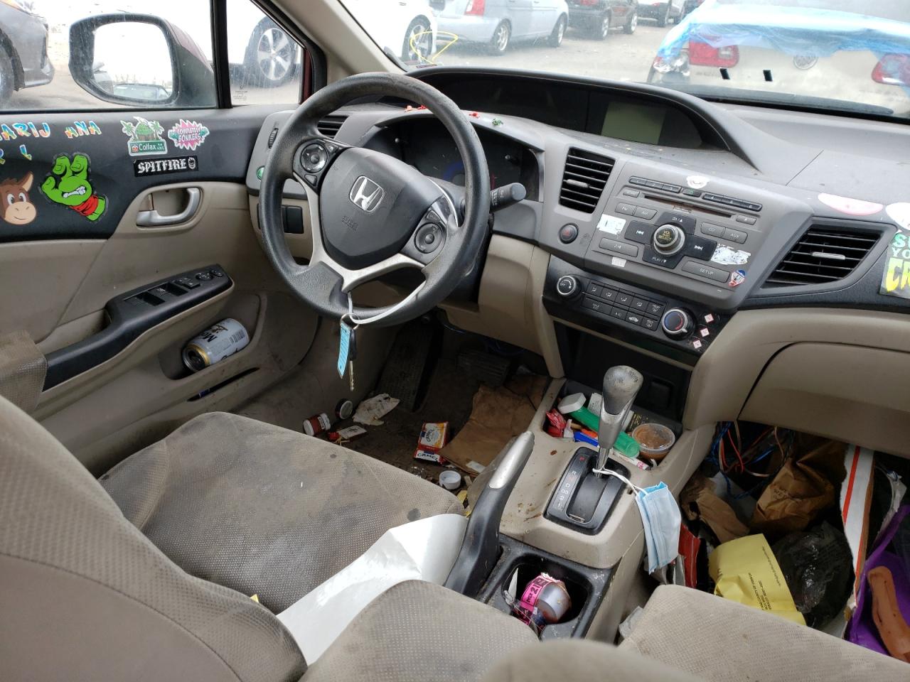 Photo 9 from auction – 2012 HONDA CIVIC LX with VIN 19XFB2F5XCE345647