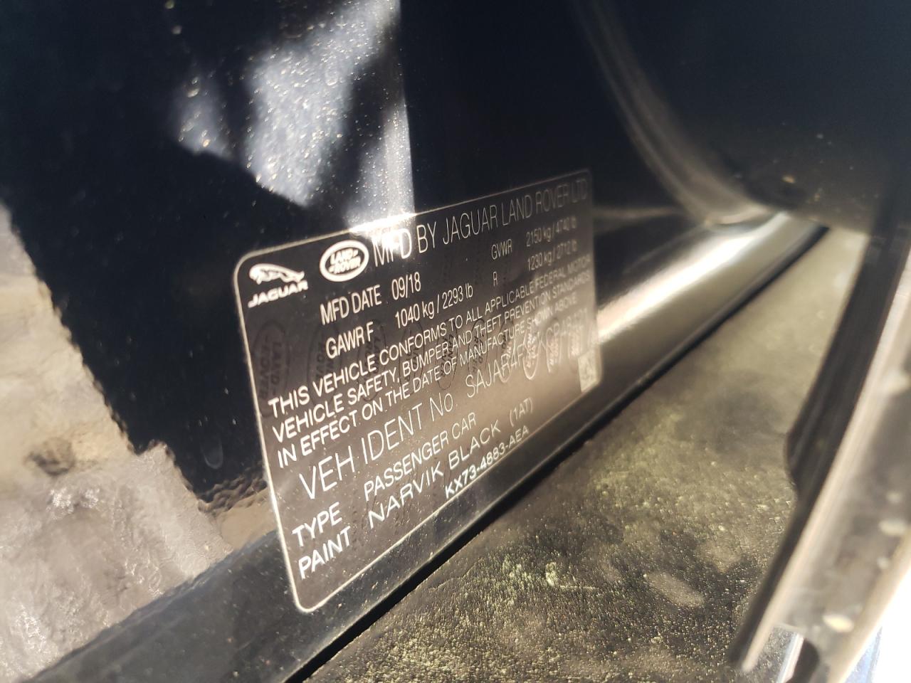 Photo 10 from auction – 2019 JAGUAR XE with VIN SAJAR4FX2KCP48421