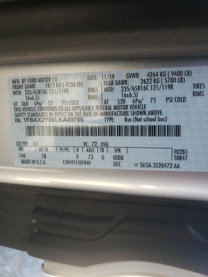 Photo 10 from auction – 2020 FORD TRANSIT T- with VIN 1FBAX2Y86LKA09756