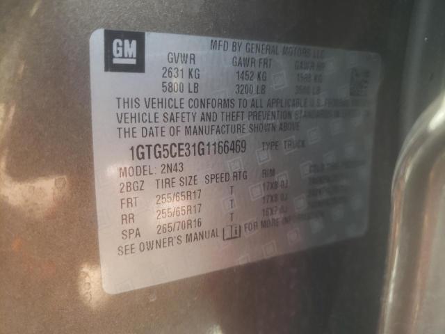 Photo 10 from auction – 2016 GMC CANYON SLE with VIN 1GTG5CE31G1166469