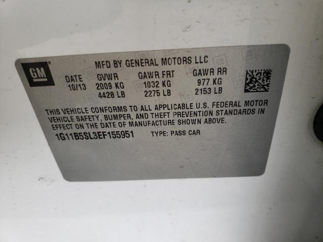 Photo 10 from auction – 2014 CHEVROLET MALIBU LS with VIN 1G11B5SL3EF155951