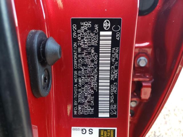 Photo 10 from auction – 2021 TOYOTA COROLLA LE with VIN JTDEPMAE5MJ140967