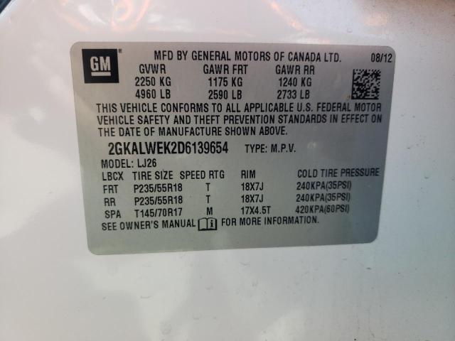 Photo 10 from auction – 2013 GMC TERRAIN SL with VIN 2GKALWEK2D6139654