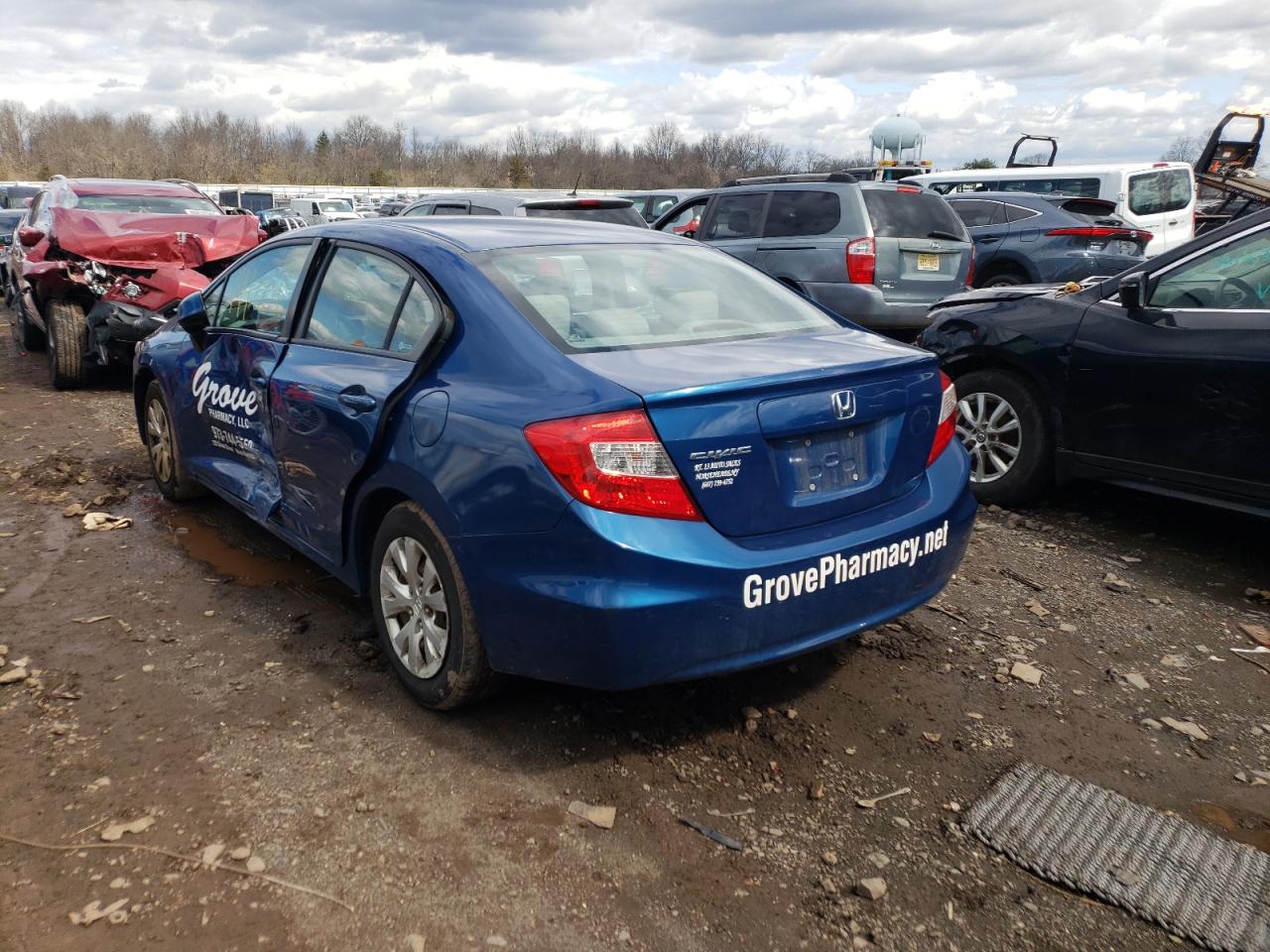 Photo 3 from auction – 2012 HONDA CIVIC LX with VIN 2HGFB2F55CH509523