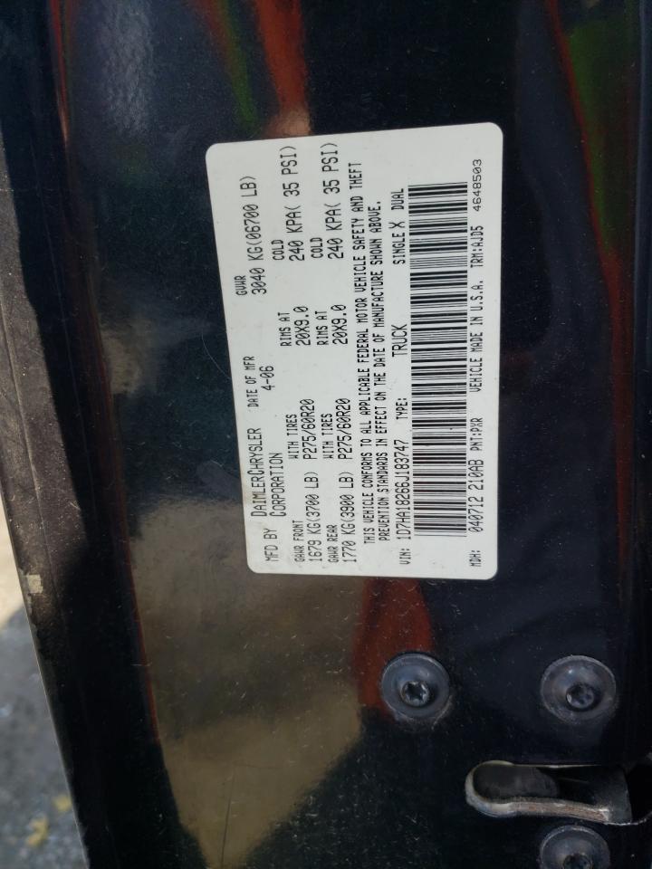 Photo 10 from auction – 2006 DODGE RAM 1500 S with VIN 1D7HA18266J183747