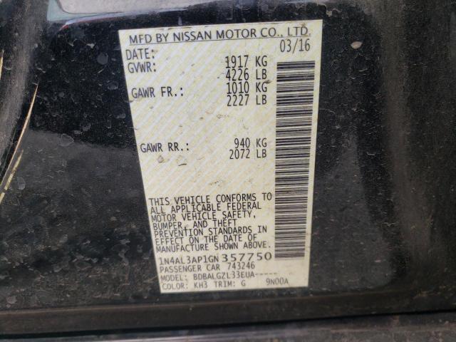 Photo 10 from auction – 2016 NISSAN ALTIMA 2.5 with VIN 1N4AL3AP1GN357750