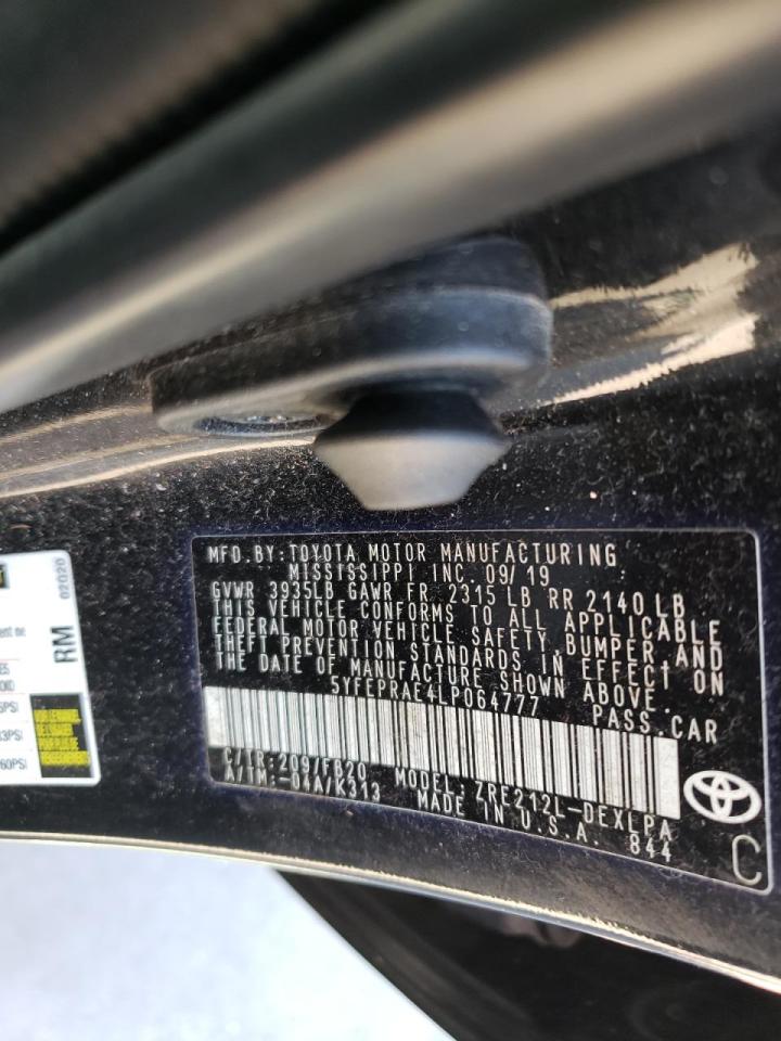 Photo 10 from auction – 2020 TOYOTA COROLLA LE with VIN 5YFEPRAE4LP064777