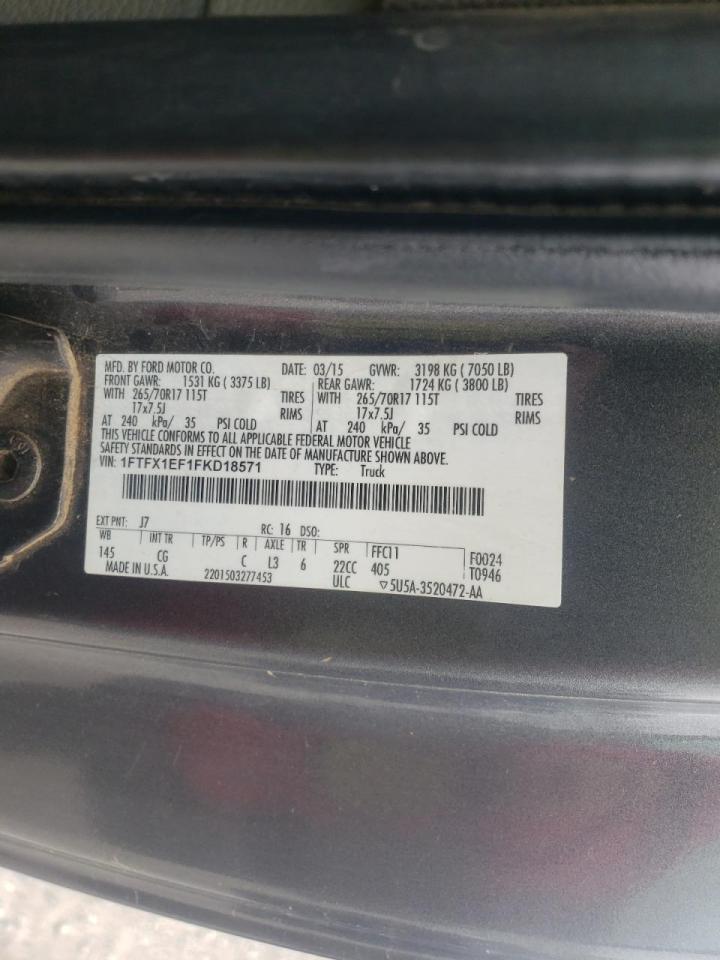 Photo 10 from auction – 2015 FORD F150 SUPER with VIN 1FTFX1EF1FKD18571