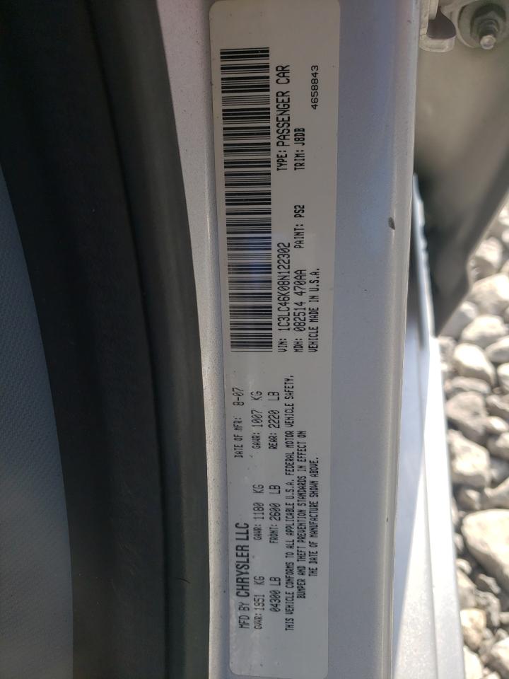 Photo 10 from auction – 2008 CHRYSLER SEBRING LX with VIN 1C3LC46K08N122302