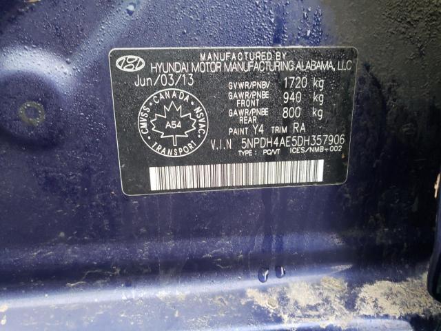 Photo 10 from auction – 2013 HYUNDAI ELANTRA GL with VIN 5NPDH4AE5DH357906