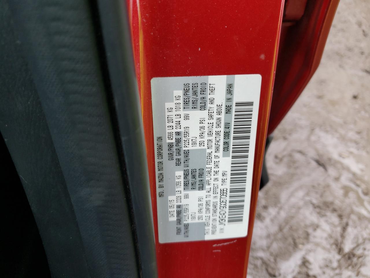Photo 10 from auction – 2016 MAZDA CX-5 GT with VIN JM3KE4DY9G0670665