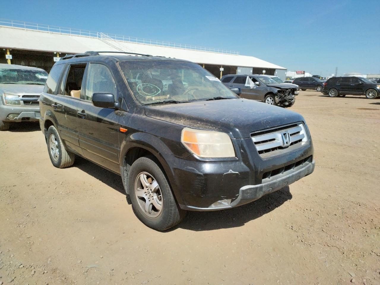 HONDA PILOT EX 2006 with VIN 5FNYF28586B016602 - Photo from auction