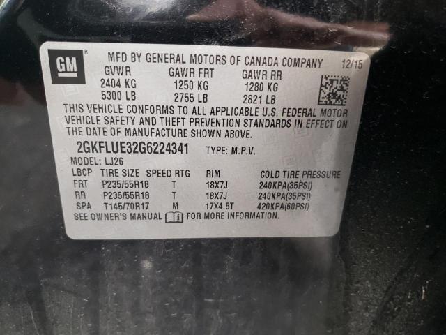 Photo 10 from auction – 2016 GMC TERRAIN SL with VIN 2GKFLUE32G6224341