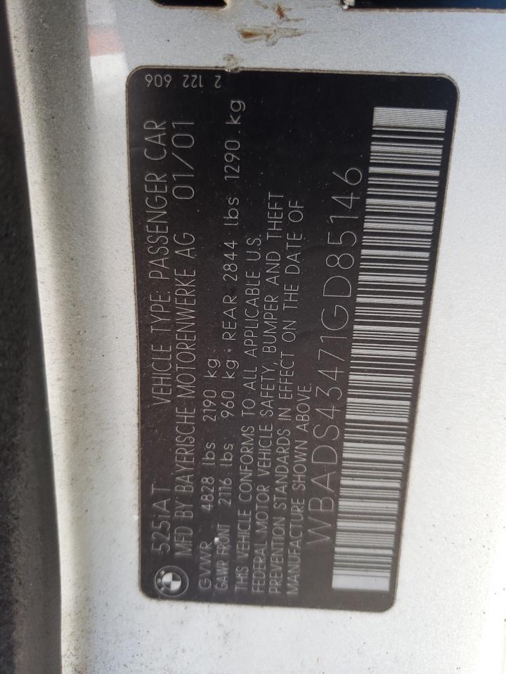 Photo 10 from auction – 2001 BMW 525 IT AUT with VIN WBADS43471GD85146