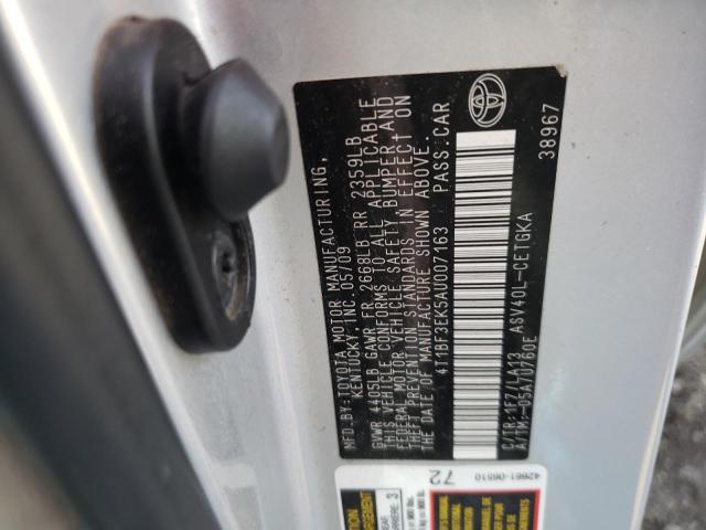 Photo 10 from auction – 2010 TOYOTA CAMRY BASE with VIN 4T1BF3EK5AU007163