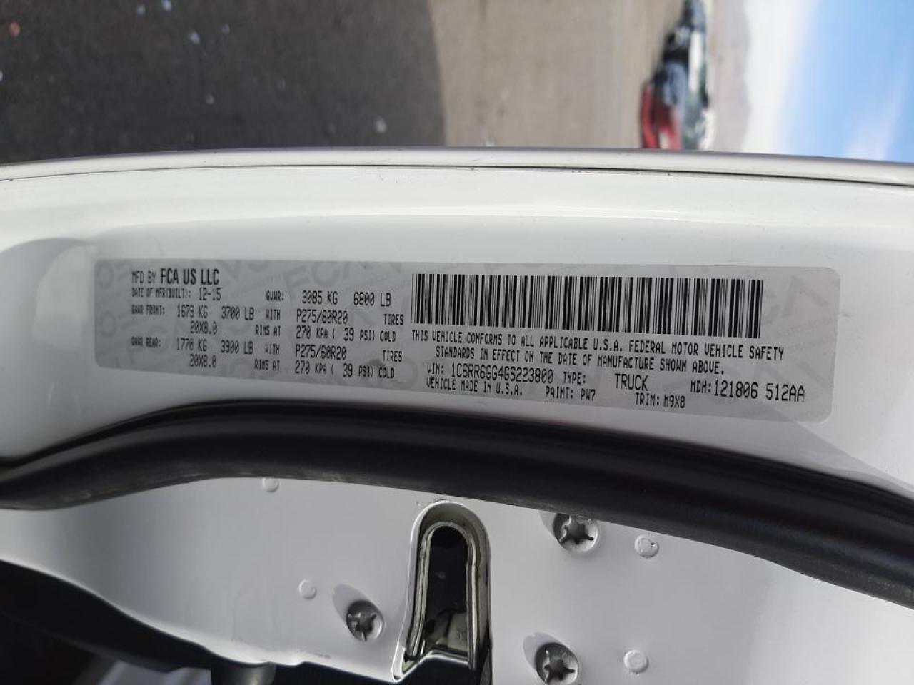 Photo 10 from auction – 2016 RAM 1500 SLT with VIN 1C6RR6GG4GS223800