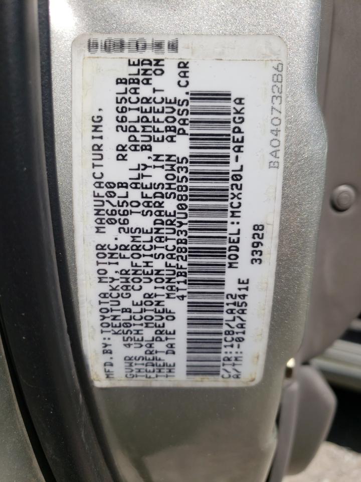 Photo 10 from auction – 2000 TOYOTA AVALON XL with VIN 4T1BF28B3YU088535