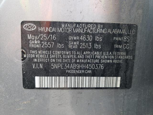 Photo 10 from auction – 2017 HYUNDAI SONATA SPO with VIN 5NPE34AB9HH450376
