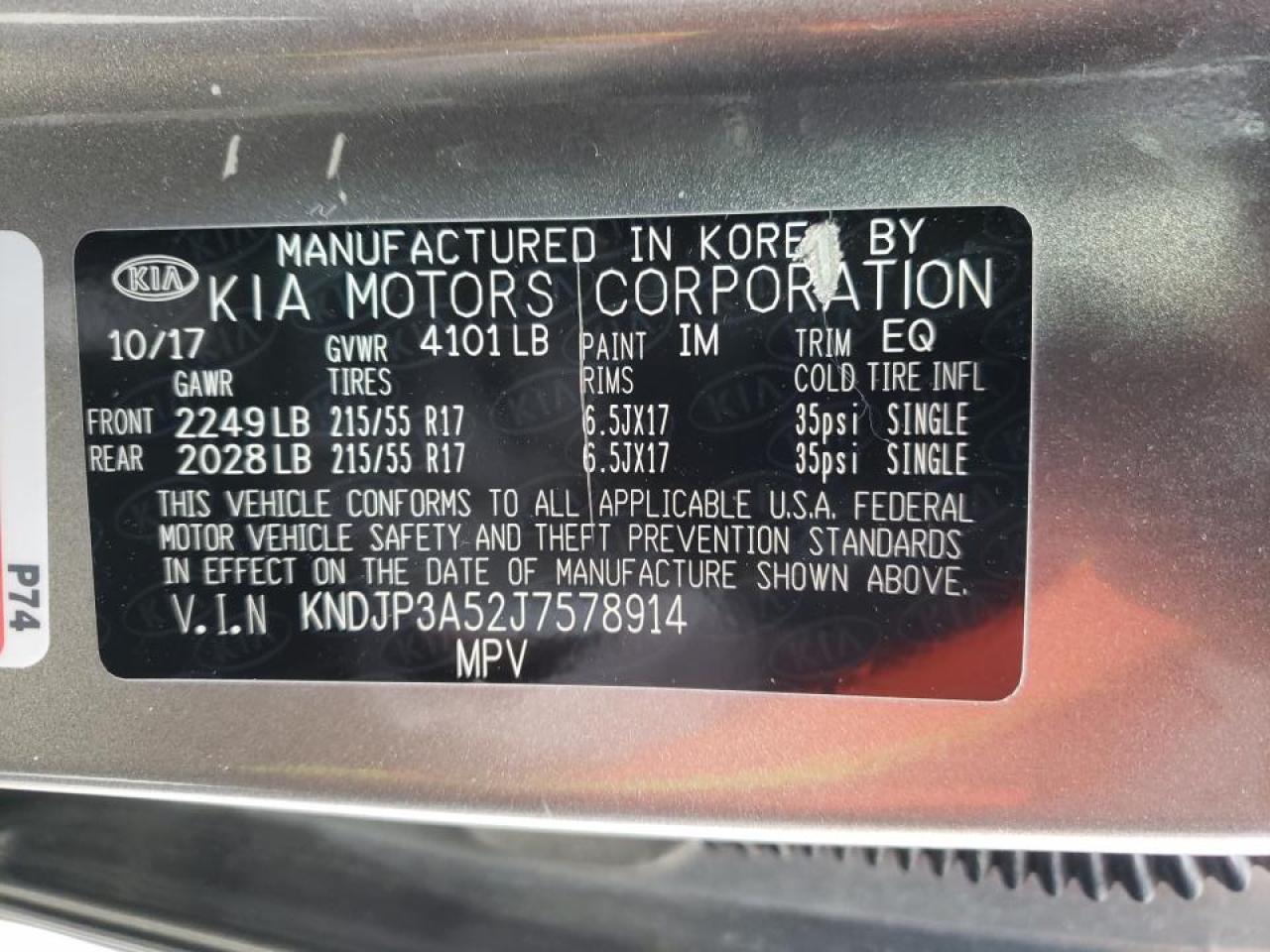 Photo 10 from auction – 2018 KIA SOUL + with VIN KNDJP3A52J7578914