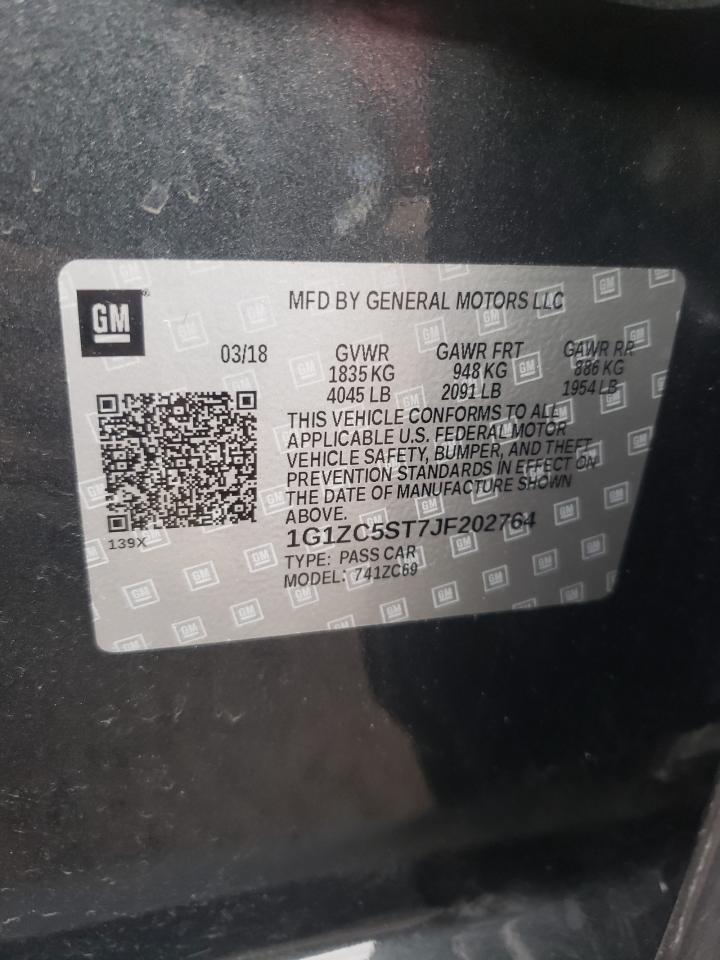 Photo 10 from auction – 2018 CHEVROLET MALIBU LS with VIN 1G1ZC5ST7JF202764