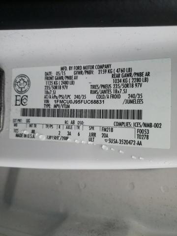 Photo 10 from auction – 2015 FORD ESCAPE TIT with VIN 1FMCU0J95FUC68831