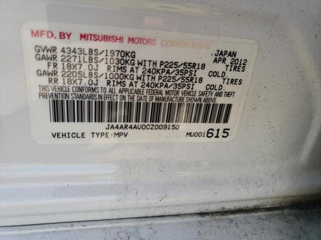 Photo 10 from auction – 2012 MITSUBISHI OUTLANDER with VIN JA4AR4AU0CZ009150
