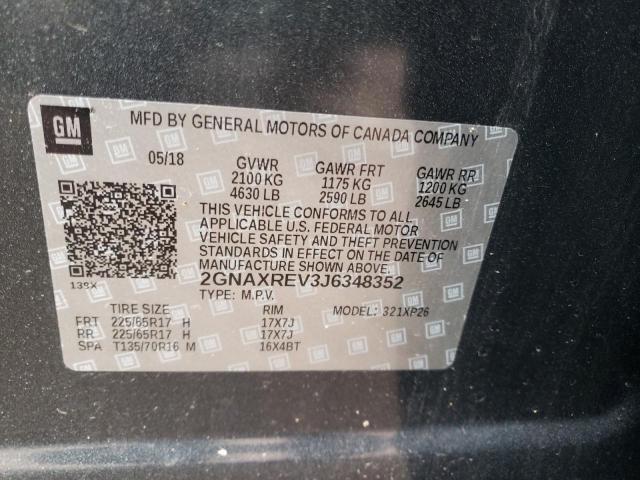 Photo 10 from auction – 2018 CHEVROLET EQUINOX LS with VIN 2GNAXREV3J6348352