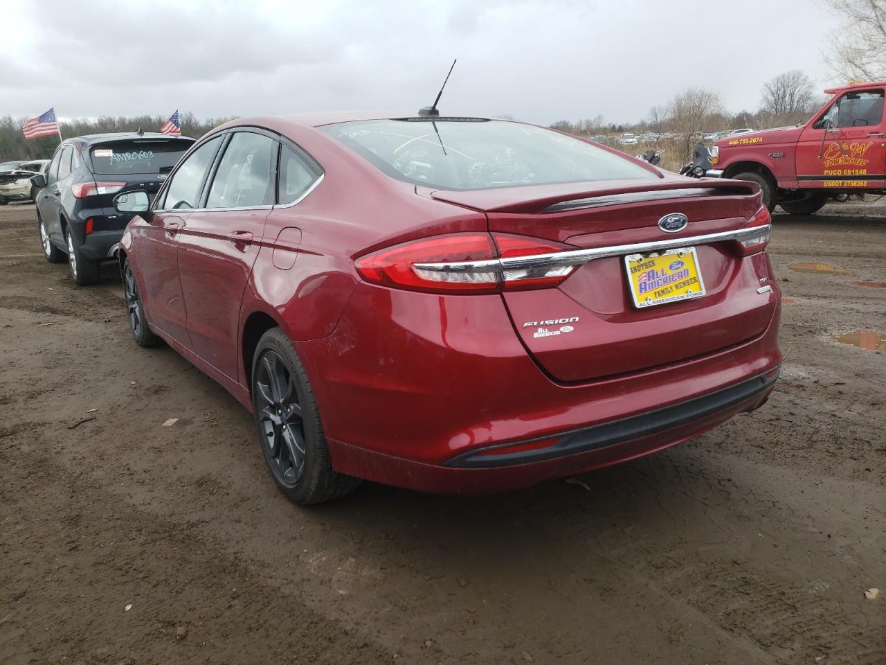 Photo 3 from auction – 2018 FORD FUSION SE with VIN 3FA6P0HD3JR145621