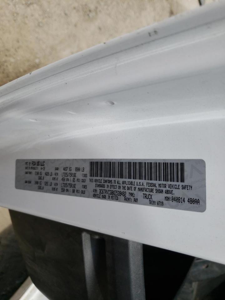 Photo 10 from auction – 2019 RAM PROMASTER with VIN 3C6TRVCG8KE539492