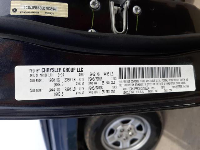 Photo 10 from auction – 2014 JEEP PATRIOT SP with VIN 1C4NJPBB3ED793594