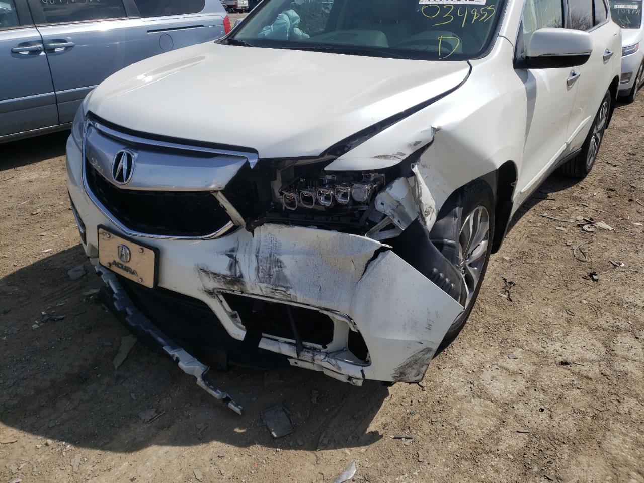 Photo 9 from auction – 2014 ACURA MDX TECHNO with VIN 5FRYD4H49EB034855