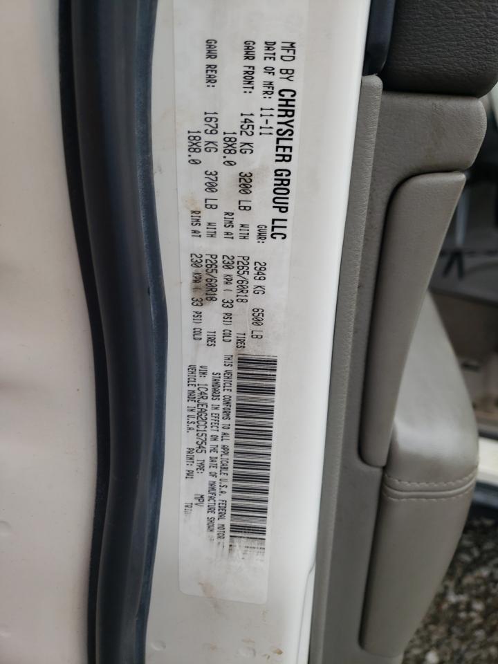 Photo 10 from auction – 2012 JEEP GRAND CHER with VIN 1C4RJEAG2CC157545