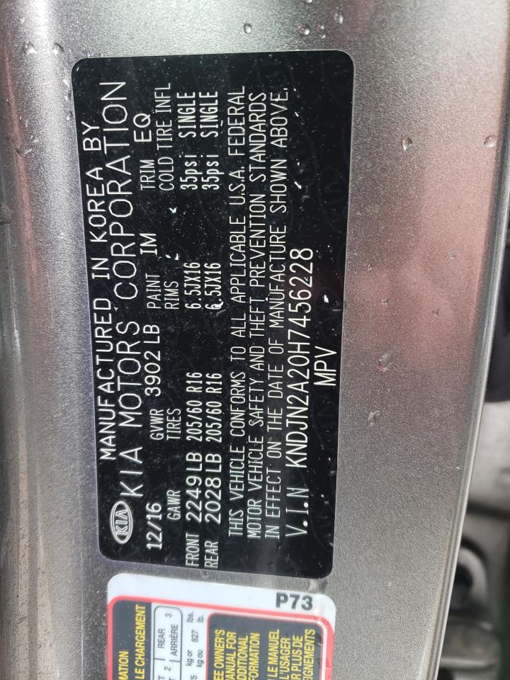 Photo 10 from auction – 2017 KIA SOUL with VIN KNDJN2A20H7456228