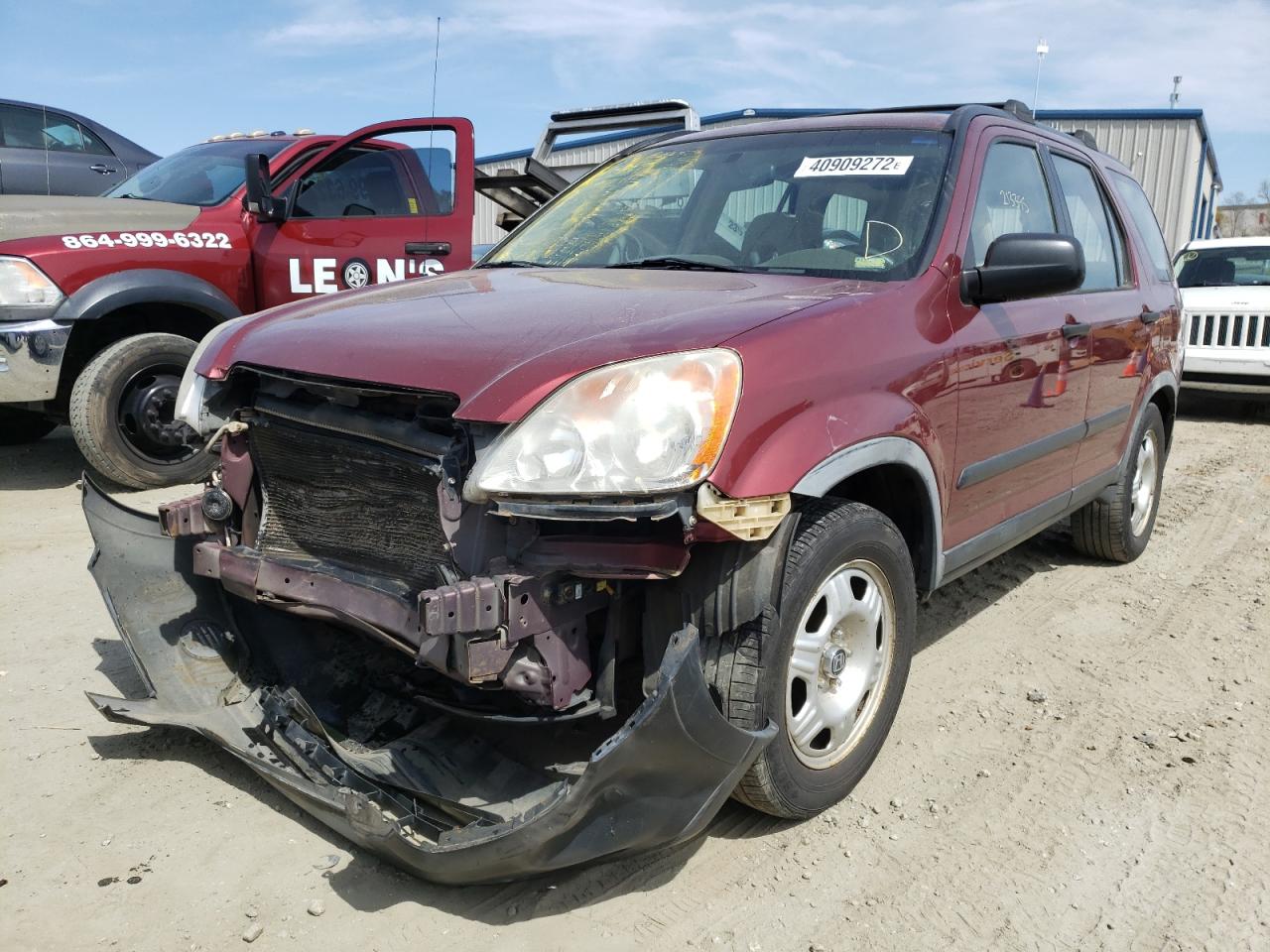 Photo 2 from auction – 2005 HONDA CR-V LX with VIN JHLRD68535C007399