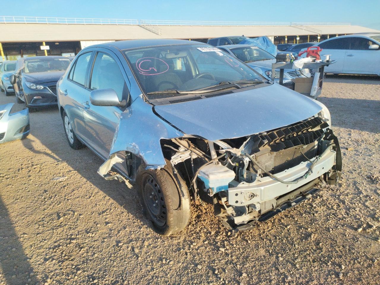 TOYOTA YARIS 2010 with VIN JTDBT4K37A1366211 - Photo from auction