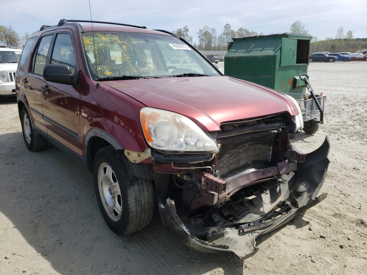 HONDA CR-V LX 2005 with VIN JHLRD68535C007399 - Photo from auction