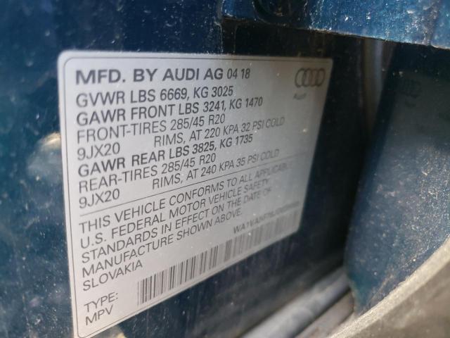 Photo 10 from auction – 2018 AUDI Q7 PRESTIG with VIN WA1VABF78JD039068