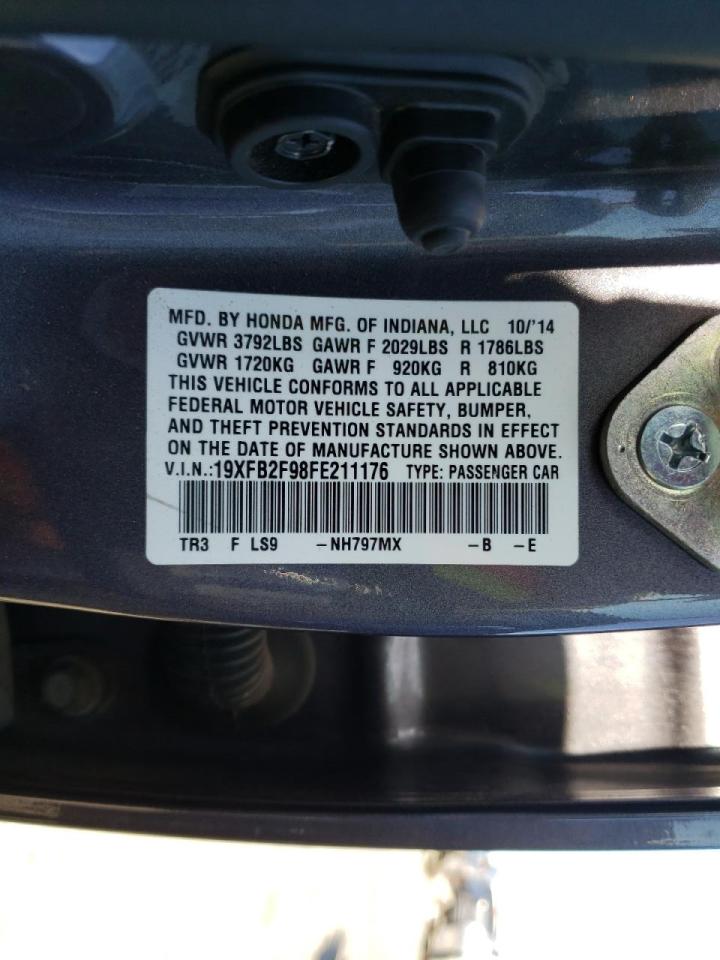 Photo 10 from auction – 2015 HONDA CIVIC EXL with VIN 19XFB2F98FE211176