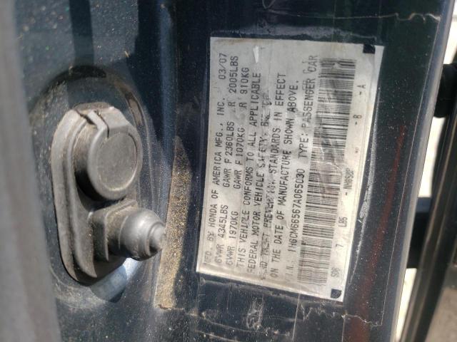 Photo 10 from auction – 2007 HONDA ACCORD EX with VIN 1HGCM66567A065030