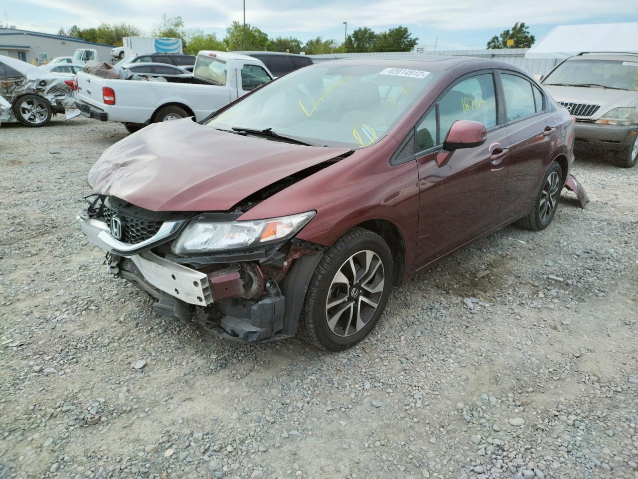 Photo 2 from auction – 2013 HONDA CIVIC EX with VIN 19XFB2F82DE270941