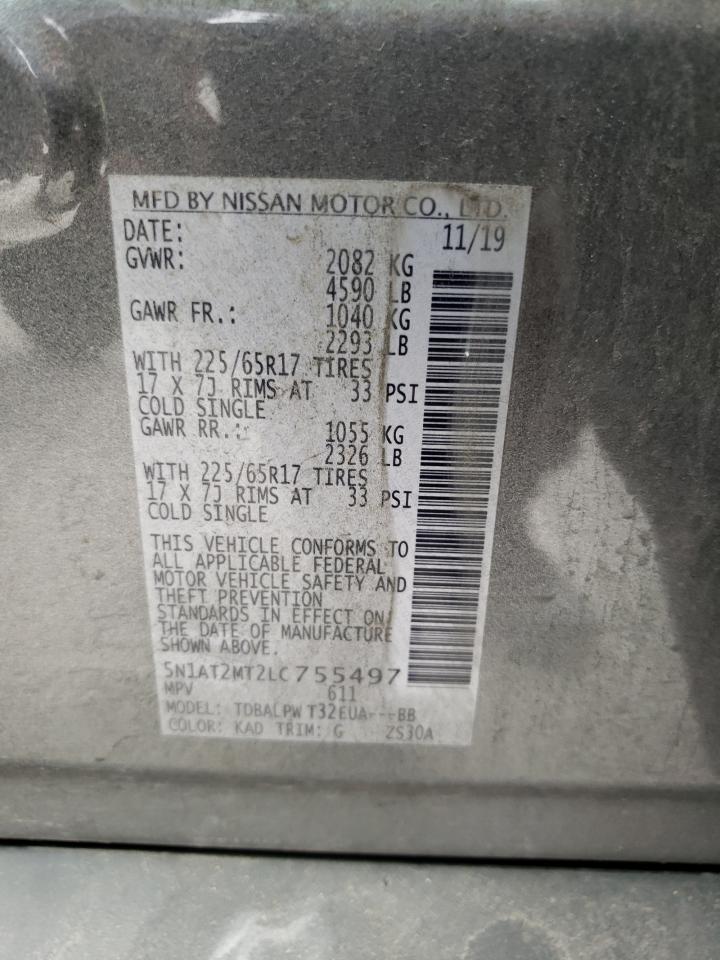 Photo 10 from auction – 2020 NISSAN ROGUE S with VIN 5N1AT2MT2LC755497